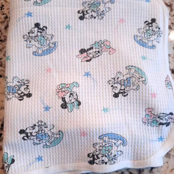 Dundee Disney Baby Mickey Minnie Mouse Blanket waffle thermal